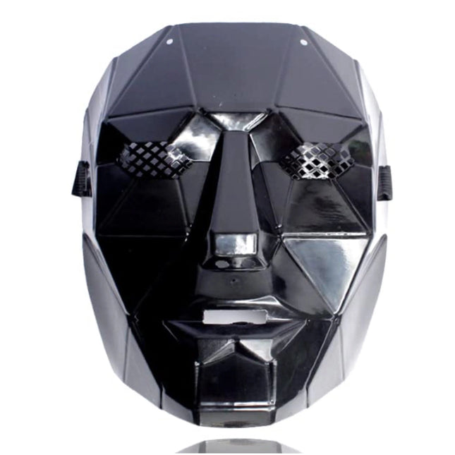 Maske Viereck Squid Game + 1x Spielkarte für Halloween, Fasching & Karneval (Kopie)