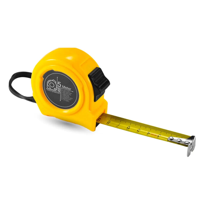 Maßband 5 Meter mit Halterung - robustes Maßband & Bandmass zum präzisen Messen mit Feststeller