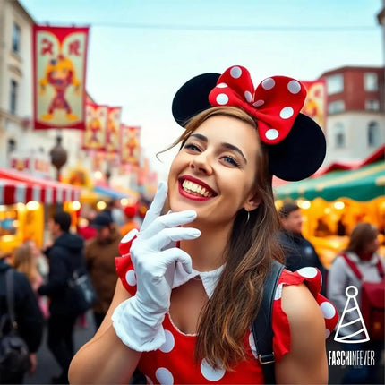 2 in 1 Maus-Ohren Haarreif – Klassisches Kostümaccessoire für Fasching, Karneval & Themenlooks