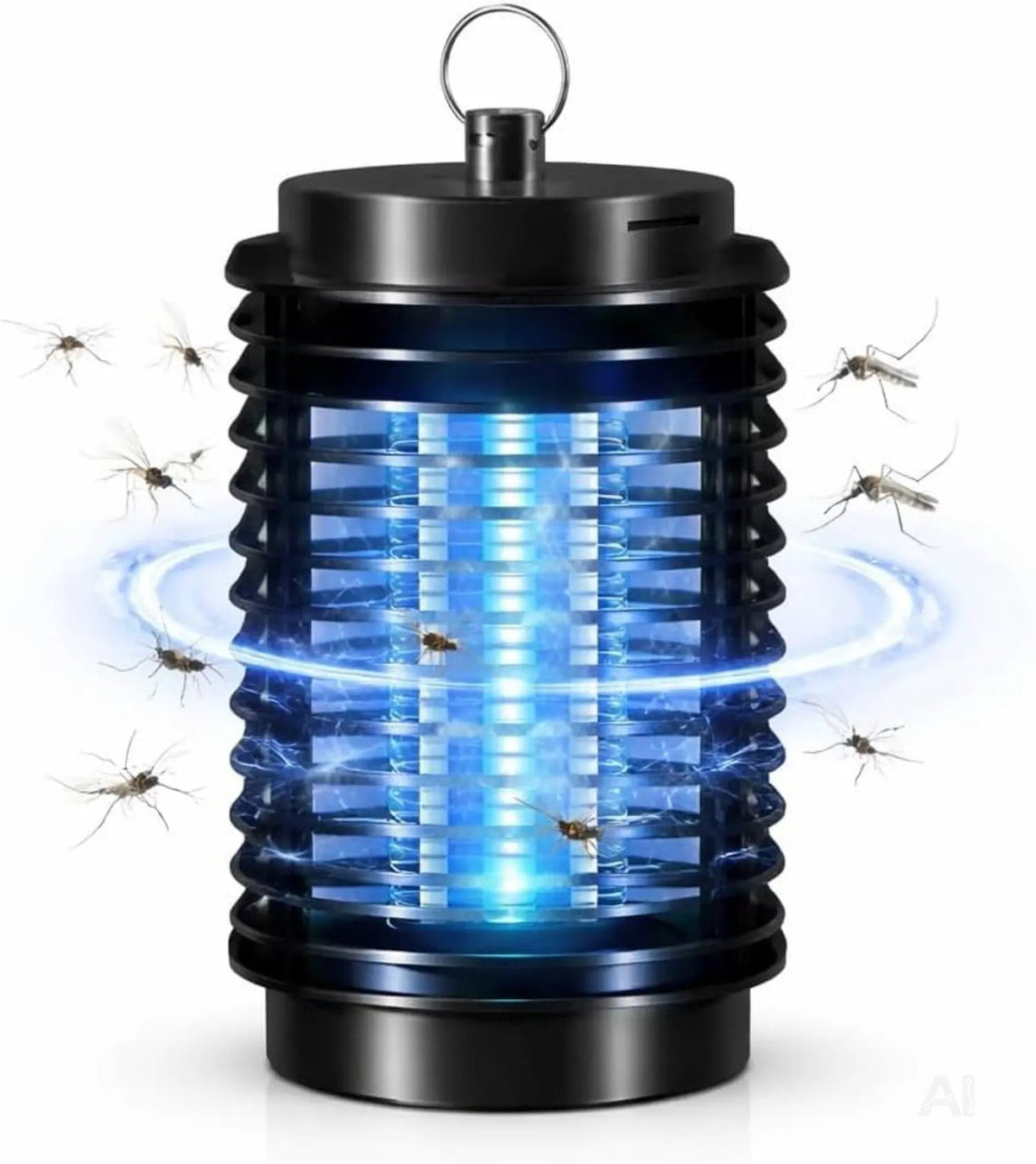 Mückenlampe elektrisch – Insektenvernichter mit UV-Licht – Fliegenfalle & Mückenfalle für effektiven Moskitoschutz (Rund)