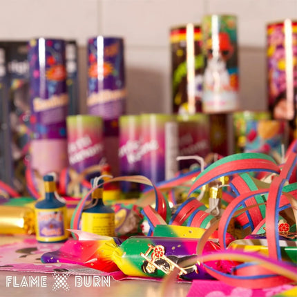 Neujahrs-Partyset mit Feuerwerks-Highlights – ideal für Silvester, Festlichkeiten und stimmungsvolle Feiern - Set mit 150 Teilen (Harlekin)