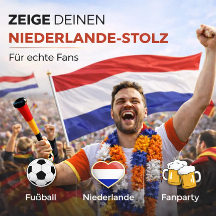 Niederlande Flagge 90x150 cm – WM 2026 Fahne Fanartikel aus strapazierfähigem Polyester mit Metallösen zur Weltmeisterschaft