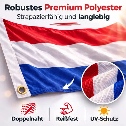 Niederlande Flagge 90x150 cm – WM 2026 Fahne Fanartikel aus strapazierfähigem Polyester mit Metallösen zur Weltmeisterschaft