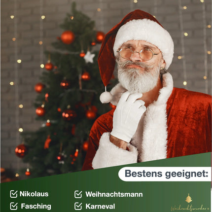 Nikolausbrille Kostümbrille Weihnachten Weihnachtsmannbrille Nickelbrille Brille Nikolaus rund für Nikolauskostüm