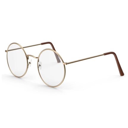 Nikolausbrille Kostümbrille Weihnachten Weihnachtsmannbrille Nickelbrille Brille Nikolaus rund für Nikolauskostüm
