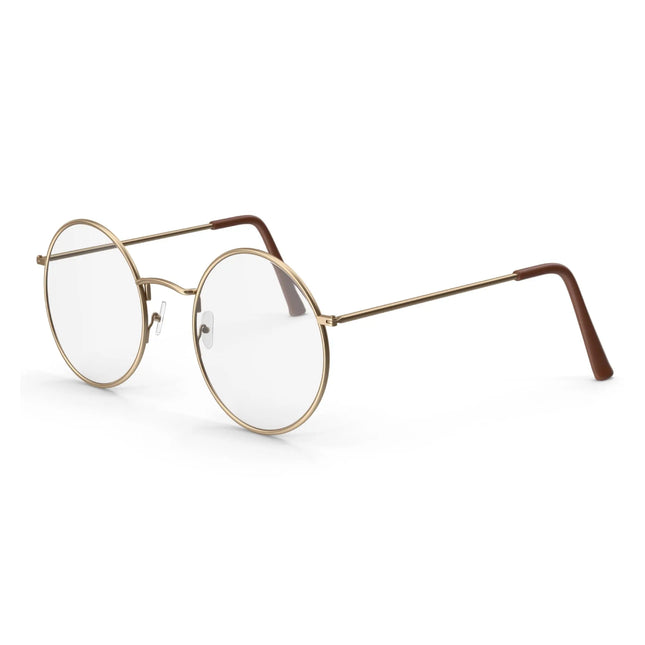 Nikolausbrille Kostümbrille Weihnachten Weihnachtsmannbrille Nickelbrille Brille Nikolaus rund für Nikolauskostüm