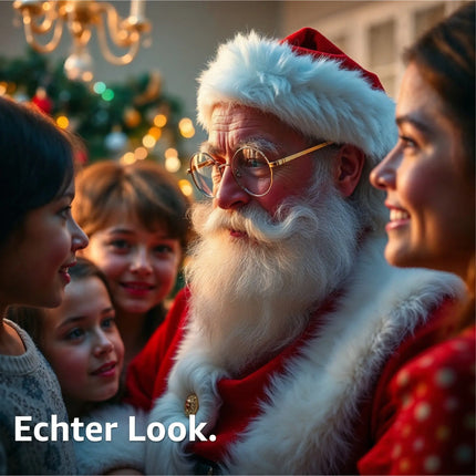 Nikolausbrille Kostümbrille Weihnachten Weihnachtsmannbrille Nickelbrille Brille Nikolaus rund für Nikolauskostüm