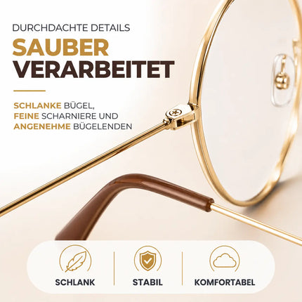 Nikolausbrille Kostümbrille Weihnachten Weihnachtsmannbrille Nickelbrille Brille Nikolaus rund für Nikolauskostüm