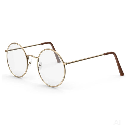 Nikolausbrille Kostümbrille Weihnachten Weihnachtsmannbrille Nickelbrille Brille Nikolaus rund