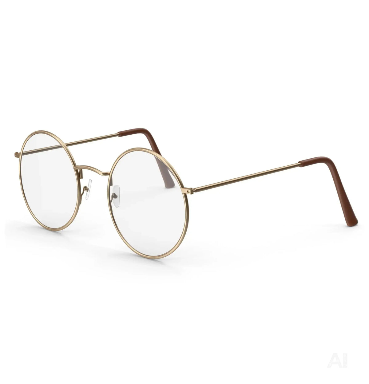 Nikolausbrille Kostümbrille Weihnachten Weihnachtsmannbrille Nickelbrille Brille Nikolaus rund für Nikolauskostüm