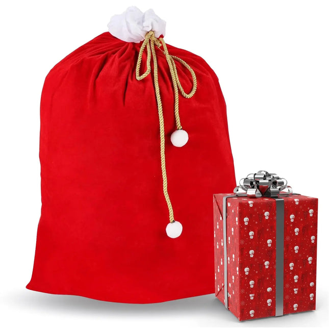 Nikolaussack 90x60 cm – Weihnachtssack & Geschenkesack zum Befüllen | Weihnachts-Accessoire für Geschenke & Deko