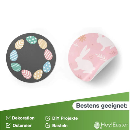 Ostern Aufkleber Sticker zum bekleben von Ostereier, Dekoration Klebebilder von Eier