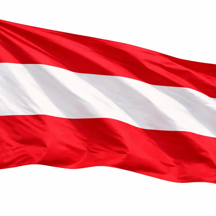 Österreich Flagge 90x150 cm – WM 2026 Weltmeisterschaft Fahne Fanartikel aus strapazierfähigem Polyester mit Metallösen