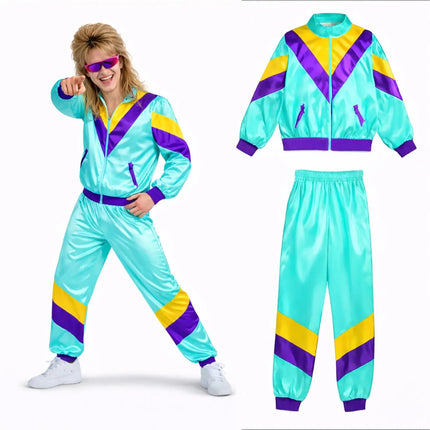 Overall Retro Blau – 80er-Jahre Kostüm im klassischen Vintage-Look für Fasching (M/L)