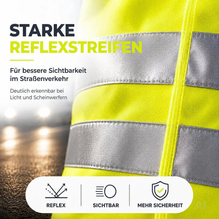 POWR CAR 2X Warnweste Auto gelb ISO20471 - Pannenweste & Unfallweste – Detailansicht 5
