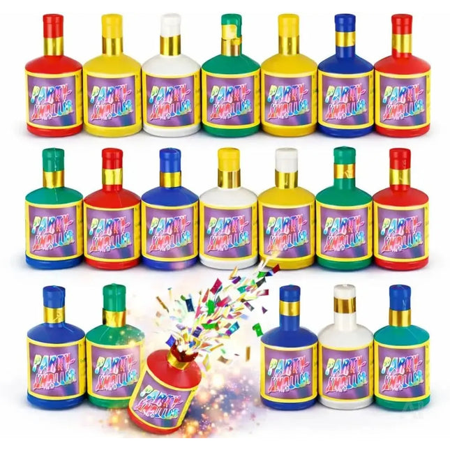 PYROHELD Party Schampus Popper 20er Set - Bunte Schampusknaller für Silvester & Feiern