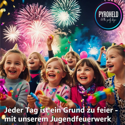 PYROHELD Summer Fountains 4er-Set Jugendspaß Set - Tischspaß für Partys & Feuerwerk Silvester Kat. F1 für Jugendlichen & Kinder 2025
