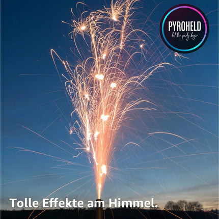 PYROHELD Summer Fountains 4er-Set Jugendspaß Set - Tischspaß für Partys & Feuerwerk Silvester Kat. F1 für Jugendlichen & Kinder 2025