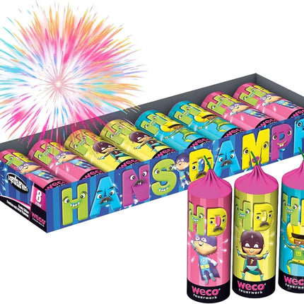 PYROHELD XXL Jugendspaß Set Hans Dampf - 8 Teilig Tischspaß für Partys & Silvester