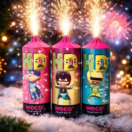 PYROHELD XXL Jugendspaß Set Hans Dampf - 8 Teilig Tischspaß für Partys & Silvester