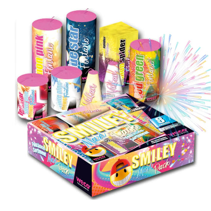 PYROHELD XXL Smiley Set 5-teilig – Super für Partys und Silvester, geeignet für Jugendliche und Kinder 2025
