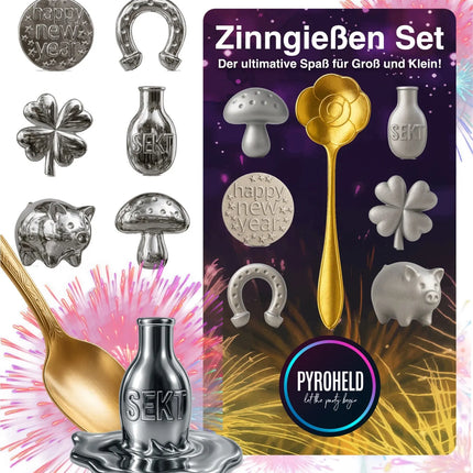 PYROHELD let the party begin 7-teiliges Zinngießen - Set