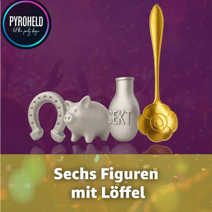 PYROHELD let the party begin 7-teiliges Zinngießen - Set