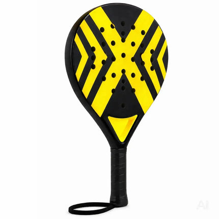 Padel Schläger Padelschläger Set für Anfänger & Fortgeschrittene – Tennis Schläger Erwachsene Profi Racket (Gelb)