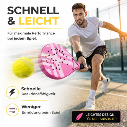 Padel Schläger Padelschläger Set für Anfänger & Fortgeschrittene – Tennis Schläger Erwachsene & Kinder