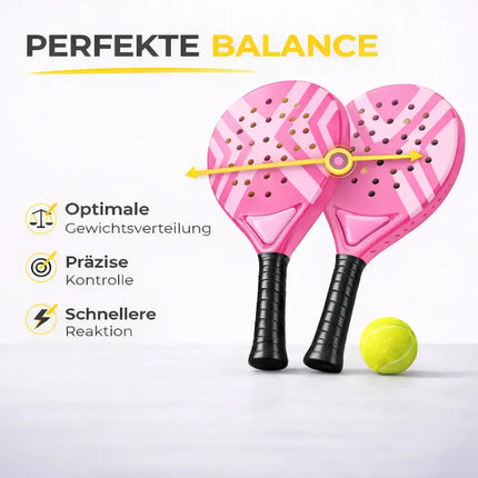 Padel Schläger Padelschläger Set für Anfänger & Fortgeschrittene – Tennis Schläger Erwachsene & Kinder