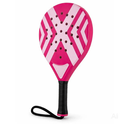 Padel Schläger Padelschläger Set für Anfänger & Fortgeschrittene – Tennis Schläger Erwachsene Profi Racket (Pink)