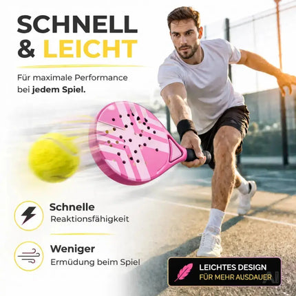 Padel Schläger Padelschläger Set für Anfänger & Fortgeschrittene – Tennis Schläger Erwachsene & Kinder
