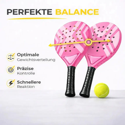 Padel Schläger Padelschläger Set für Anfänger & Fortgeschrittene – Tennis Schläger Erwachsene & Kinder