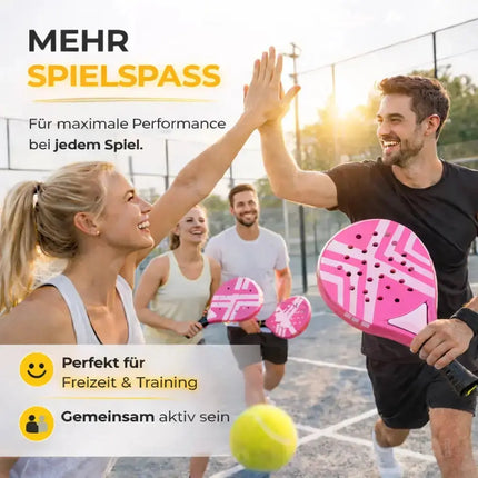 Padel Schläger Padelschläger Set für Anfänger & Fortgeschrittene – Tennis Schläger Erwachsene & Kinder