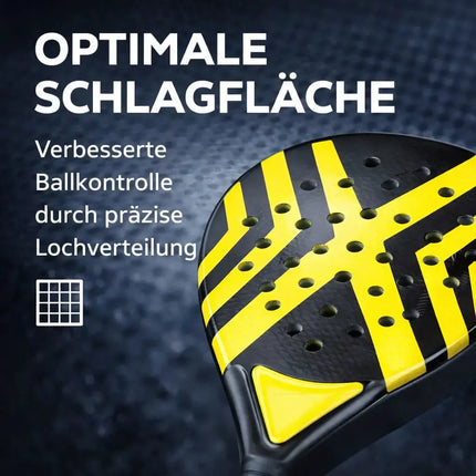 Padel Tennis Schläger für Anfänger & Fortgeschrittene – Padelschläger Set Erwachsene & Kinder (Gelb)
