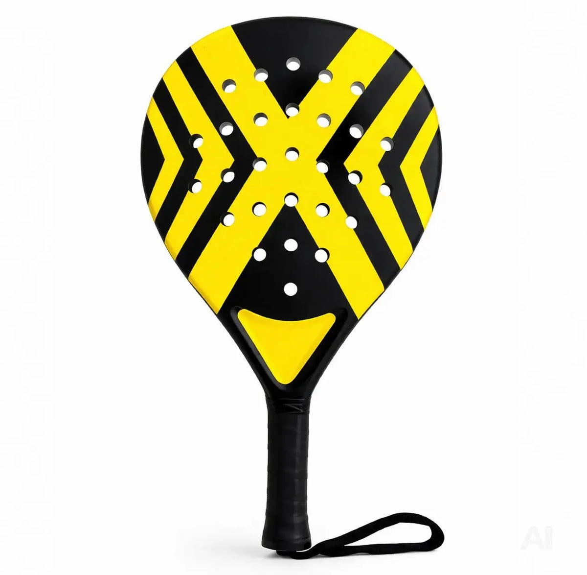 Padel Tennis Schläger für Anfänger & Fortgeschrittene – Padelschläger Set Erwachsene Profi Racket (Gelb)