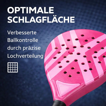 Padel Tennis Schläger für Anfänger & Fortgeschrittene – Padelschläger Set Erwachsene & Kinder (Pink)