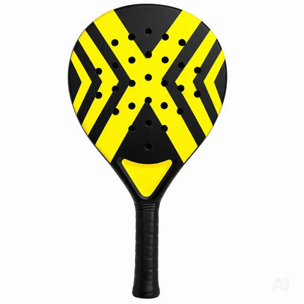 Padelschläger Set Tennis Schläger für Anfänger & Fortgeschrittene – Erwachsene Profi Racket Padel Schläger (Gelb)
