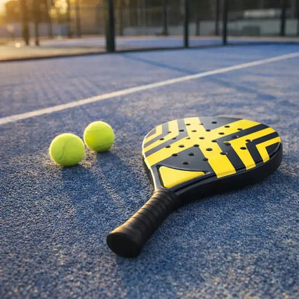 Padelschläger Set Tennis Schläger für Anfänger & Fortgeschrittene – Erwachsene & Kinder Padel Schläger (Gelb)