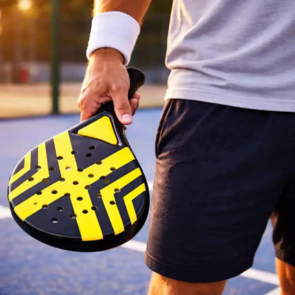 Padelschläger Set Tennis Schläger für Anfänger & Fortgeschrittene – Erwachsene & Kinder Padel Schläger (Gelb)