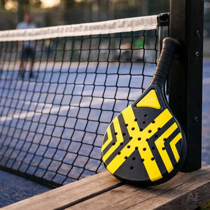 Padelschläger Set Tennis Schläger für Anfänger & Fortgeschrittene – Erwachsene & Kinder Padel Schläger (Gelb)