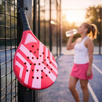 Padelschläger Set Tennis Schläger für Anfänger & Fortgeschrittene – Erwachsene & Kinder Padel Schläger (Pink)