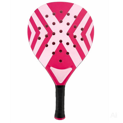 Padelschläger Set Tennis Schläger für Anfänger & Fortgeschrittene – Erwachsene Profi Racket Padel Schläger (Pink)