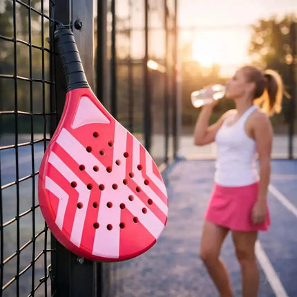 Padelschläger Set Tennis Schläger für Anfänger & Fortgeschrittene – Erwachsene & Kinder Padel Schläger (Pink)