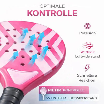 Padelschläger Set Tennis Schläger für Anfänger & Fortgeschrittene – Erwachsene & Kinder Padel Schläger (Pink)