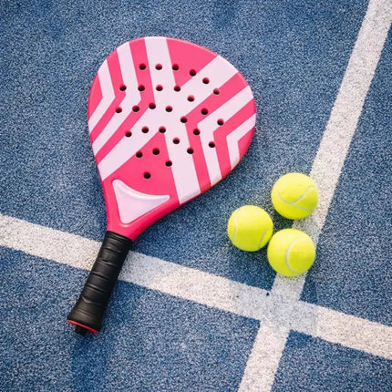 Padelschläger Set Tennis Schläger für Anfänger & Fortgeschrittene – Erwachsene & Kinder Padel Schläger (Pink)