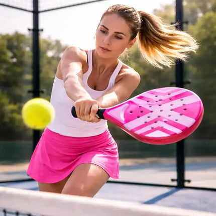 Padelschläger Set Tennis Schläger für Anfänger & Fortgeschrittene – Erwachsene & Kinder Padel Schläger (Pink)