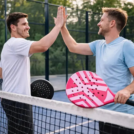 Padelschläger Set Tennis Schläger für Anfänger & Fortgeschrittene – Erwachsene & Kinder Padel Schläger (Pink)