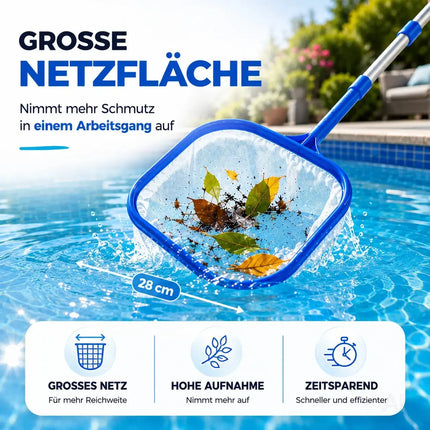 Pool Kescher mit 105 cm Teleskopstange – Teichkescher zur Poolreinigung für Schwimmbad – Detailansicht 4