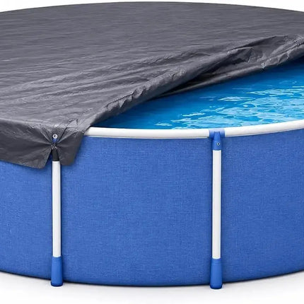 Poolplane rund 200 g/m² – Schwarze Solar Poolabdeckung für Sommer & Winter – UV-resistente